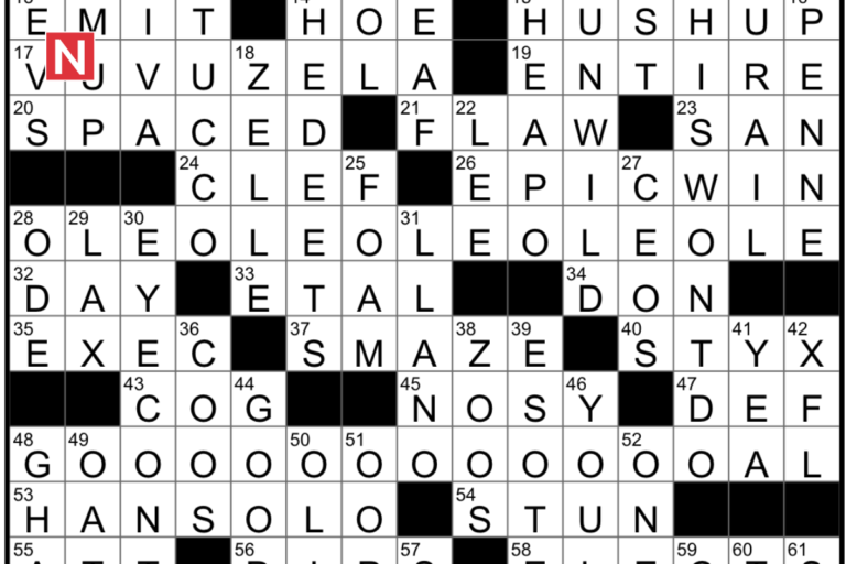 Decoding Each of the Letters in EGOT in the NYT Crossword